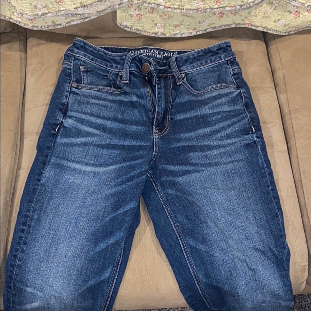 women's american eagle hi rise tomgirl jeans
